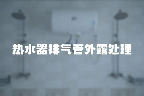 熱水器排氣管外露處理