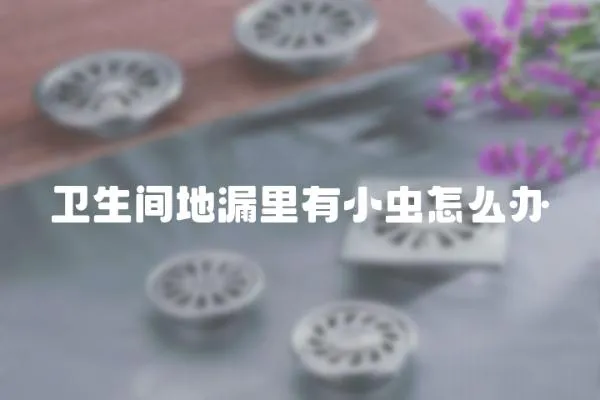 衛生間地漏里有小蟲怎么辦