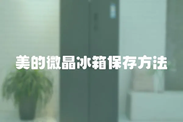美的微晶冰箱保存方法