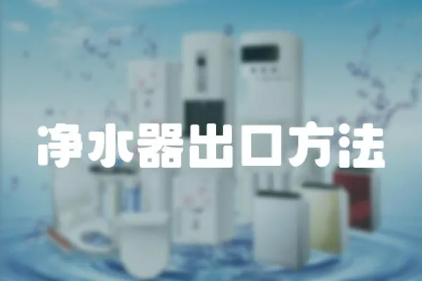 凈水器出口方法
