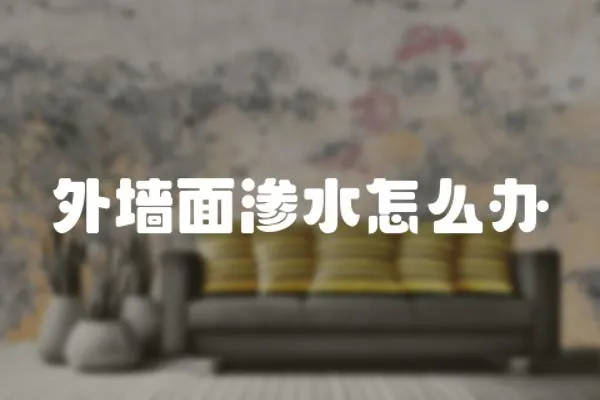 外墻面滲水怎么辦