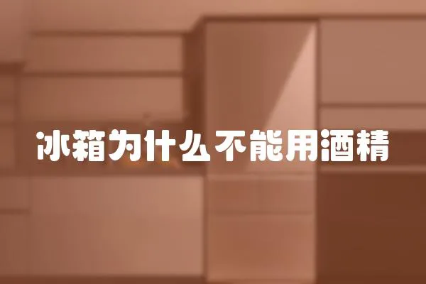 冰箱為什么不能用酒精