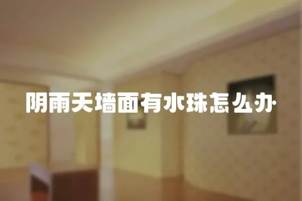 陰雨天墻面有水珠怎么辦