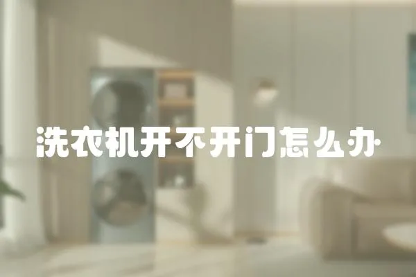 洗衣機開不開門怎么辦