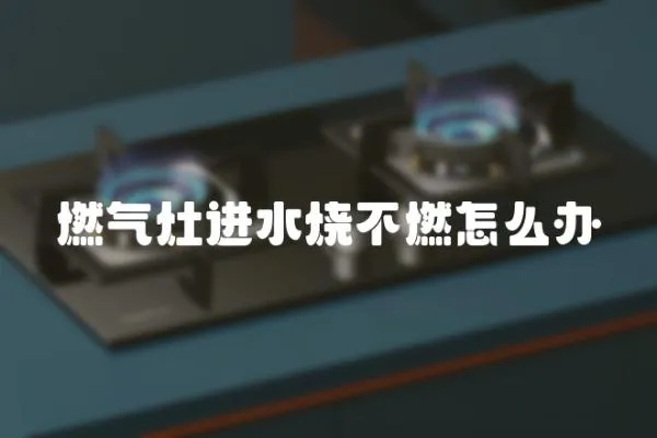 燃?xì)庠钸M(jìn)水燒不燃怎么辦