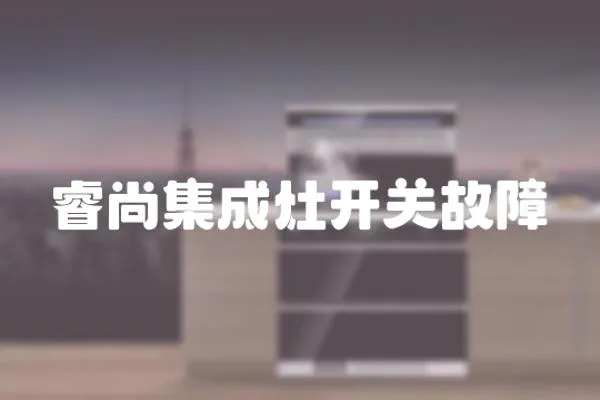 睿尚集成灶開關故障