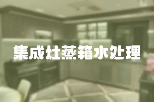 集成灶蒸箱水處理