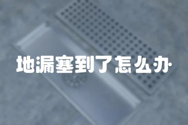 地漏塞到了怎么辦