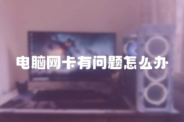 電腦網卡有問題怎么辦