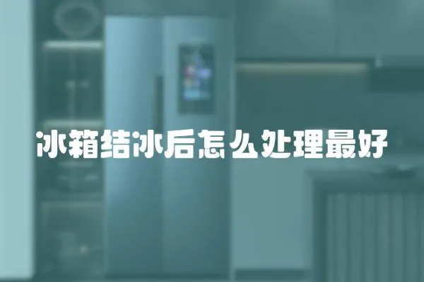 冰箱結冰后怎么處理最好