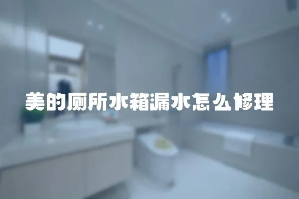 美的廁所水箱漏水怎么修理