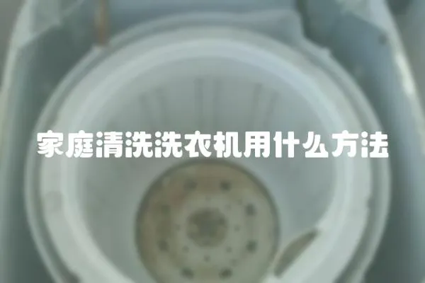 家庭清洗洗衣機用什么方法