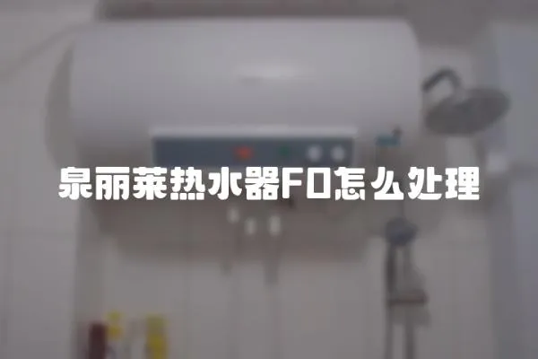 泉麗萊熱水器FO怎么處理
