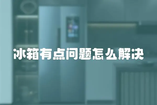 冰箱有點問題怎么解決