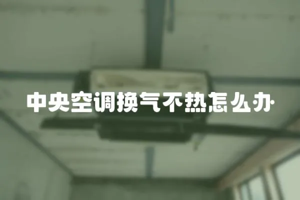 中央空調(diào)換氣不熱怎么辦