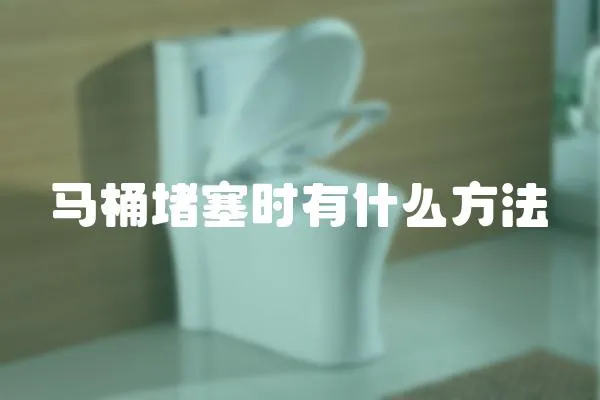 馬桶堵塞時有什么方法