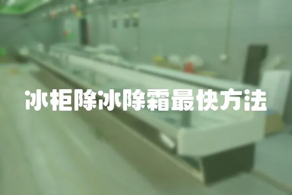 冰柜除冰除霜最快方法