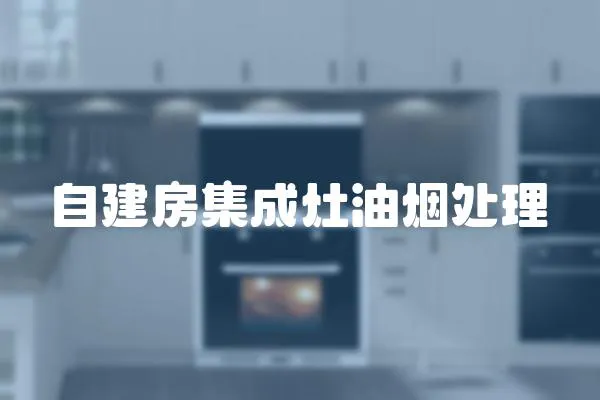 自建房集成灶油煙處理
