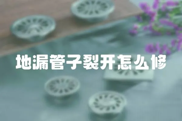 地漏管子裂開怎么修