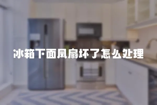 冰箱下面風(fēng)扇壞了怎么處理