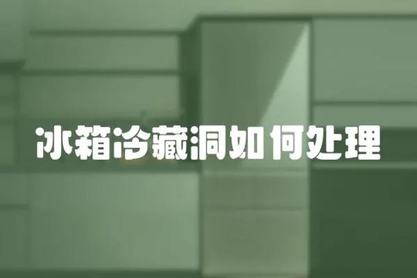 冰箱冷藏洞如何處理