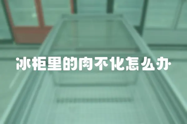 冰柜里的肉不化怎么辦