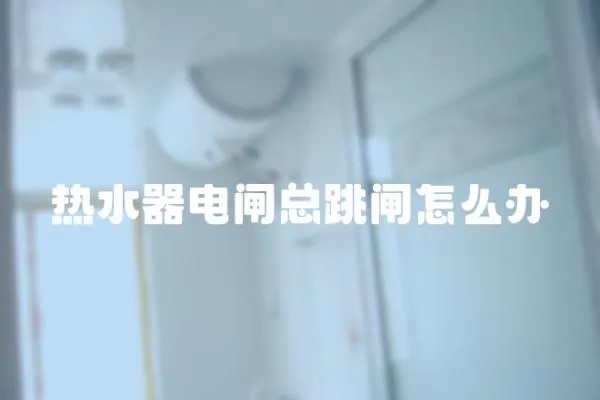 熱水器電閘總跳閘怎么辦