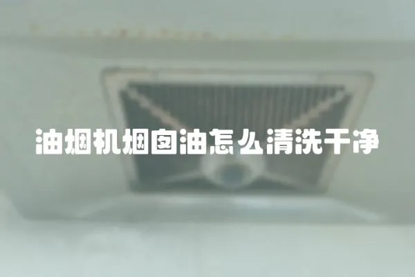 油煙機煙囪油怎么清洗干凈