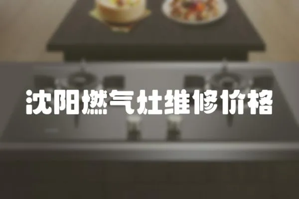 沈陽燃氣灶維修價格