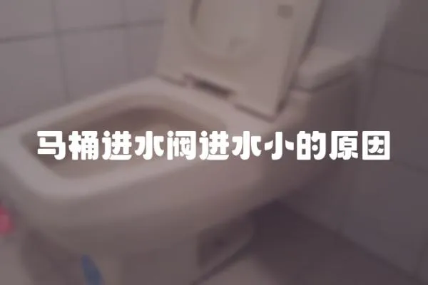 馬桶進水閥進水小的原因