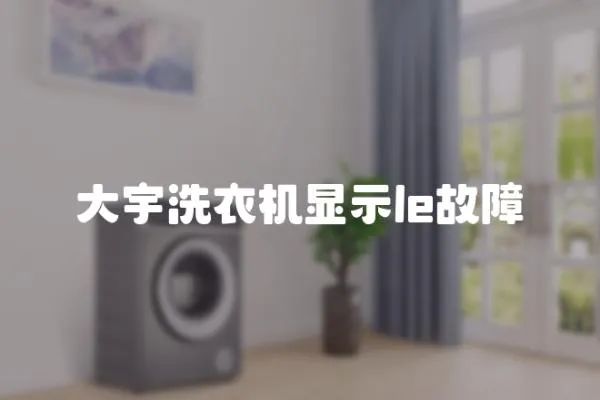 大宇洗衣機顯示le故障
