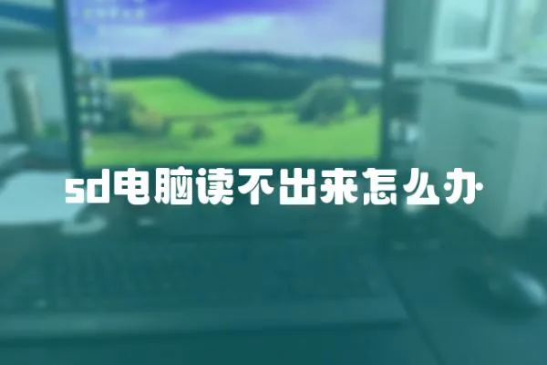 sd電腦讀不出來怎么辦