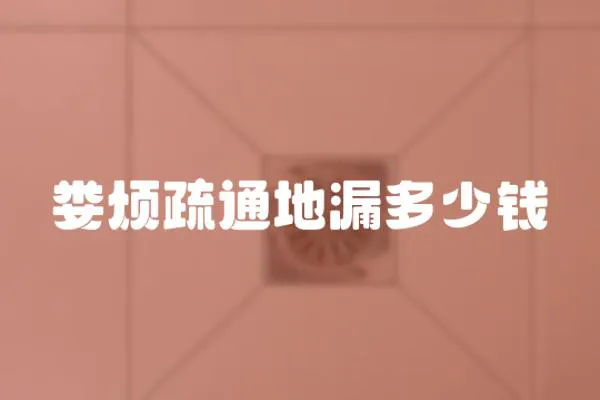 婁煩疏通地漏多少錢