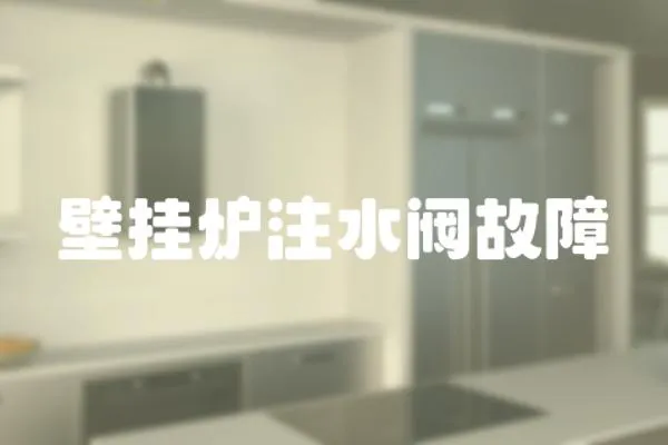 壁掛爐注水閥故障