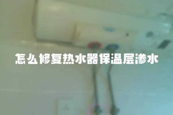 怎么修復(fù)熱水器保溫層滲水