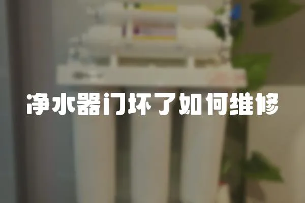 凈水器門壞了如何維修