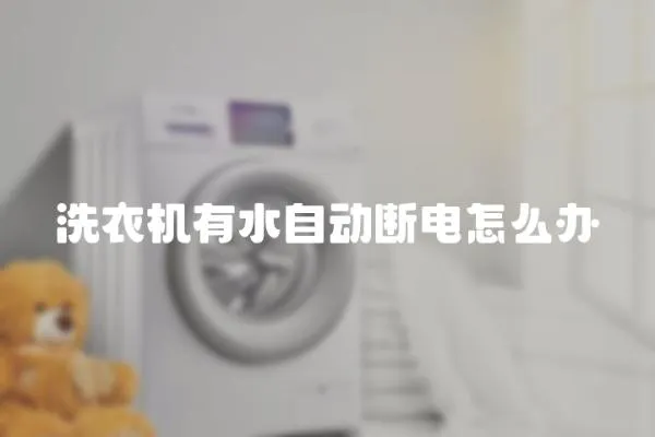 洗衣機有水自動斷電怎么辦