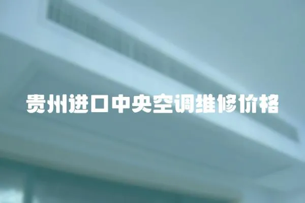 貴州進口中央空調維修價格