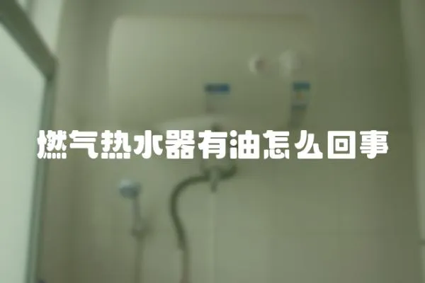 燃气热水器有油怎么回事