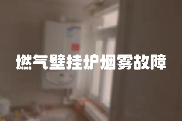 燃氣壁掛爐煙霧故障