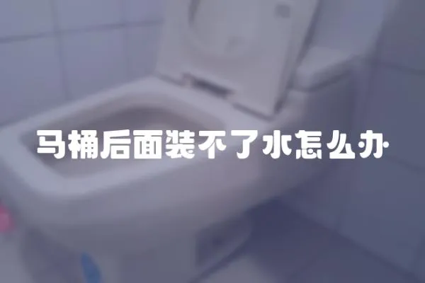 馬桶后面裝不了水怎么辦