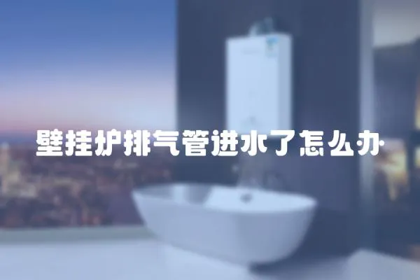 壁掛爐排氣管進水了怎么辦