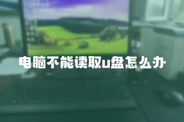 電腦不能讀取u盤怎么辦