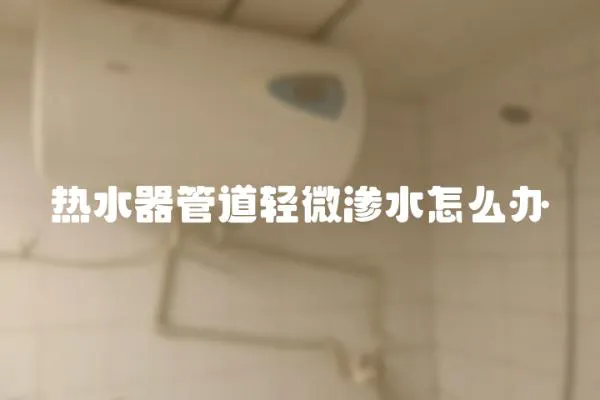 熱水器管道輕微滲水怎么辦