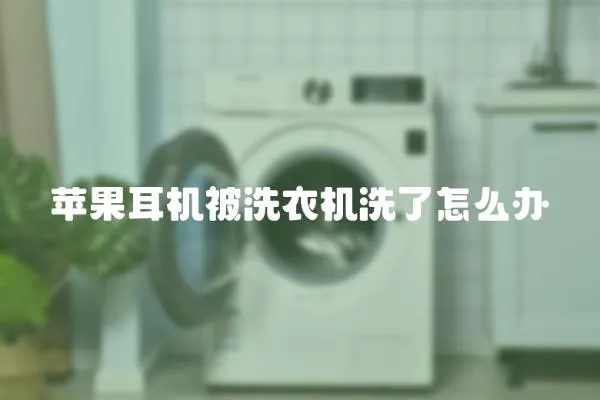 蘋果耳機被洗衣機洗了怎么辦