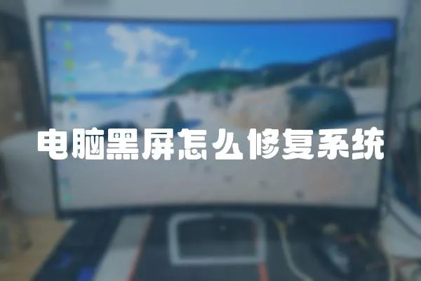 電腦黑屏怎么修復系統