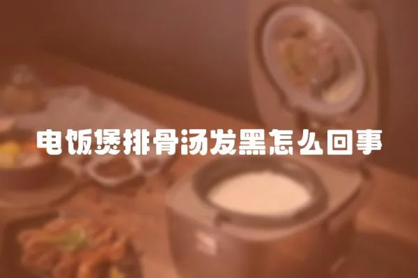電飯煲排骨湯發黑怎么回事