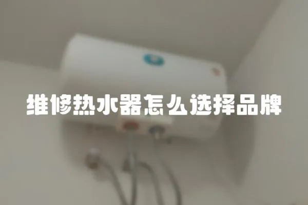 維修熱水器怎么選擇品牌