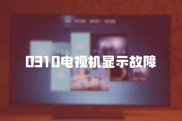 0310電視機(jī)顯示故障