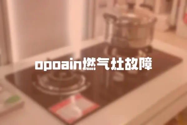 opoain燃气灶故障